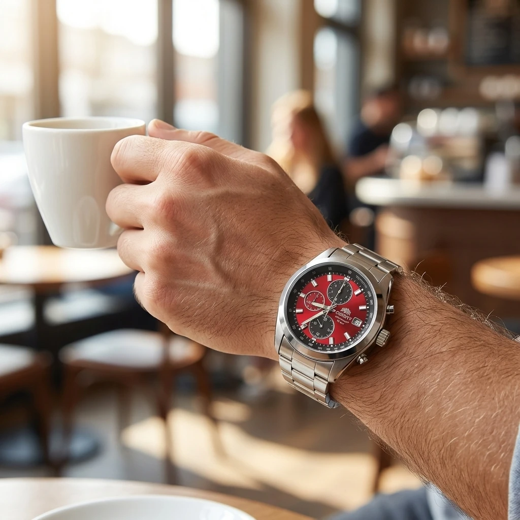 Reloj de Pulsera Deportivo de Cuarzo Orient de Japón para Hombre, Cronógrafo, Taquímetro, Fecha, Resistente al Agua 100 m, Acero Inoxidable