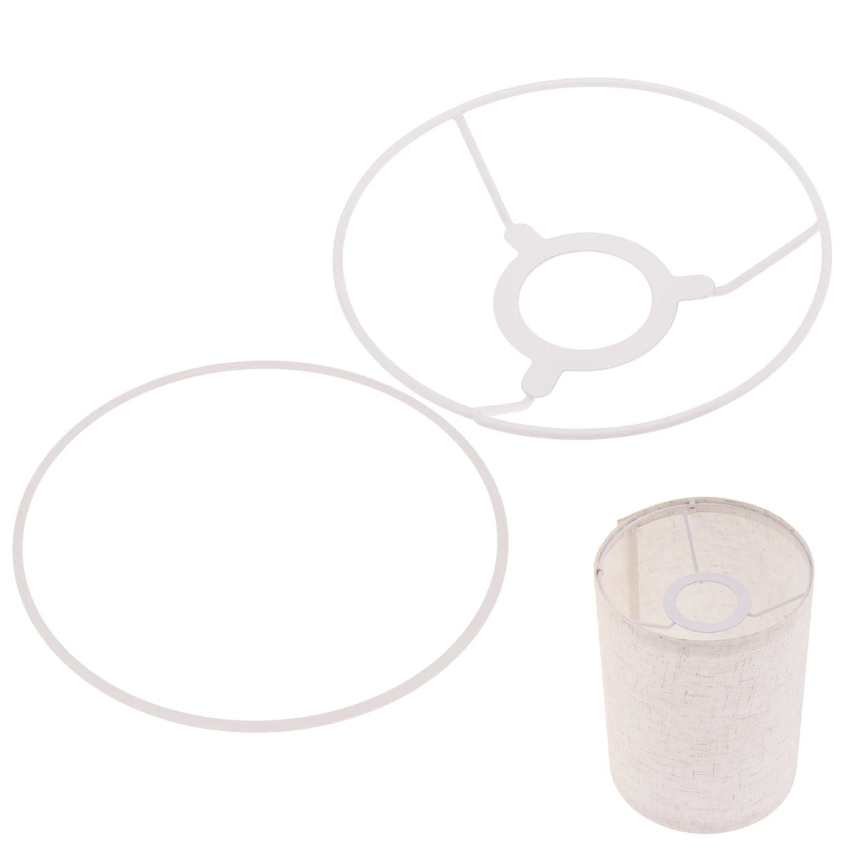 Pantalla cilíndrica estándar E27 de 15 - 40cm, marcos de pantalla de lámpara Vintage para producción de techo de lámpara de mesa DIY