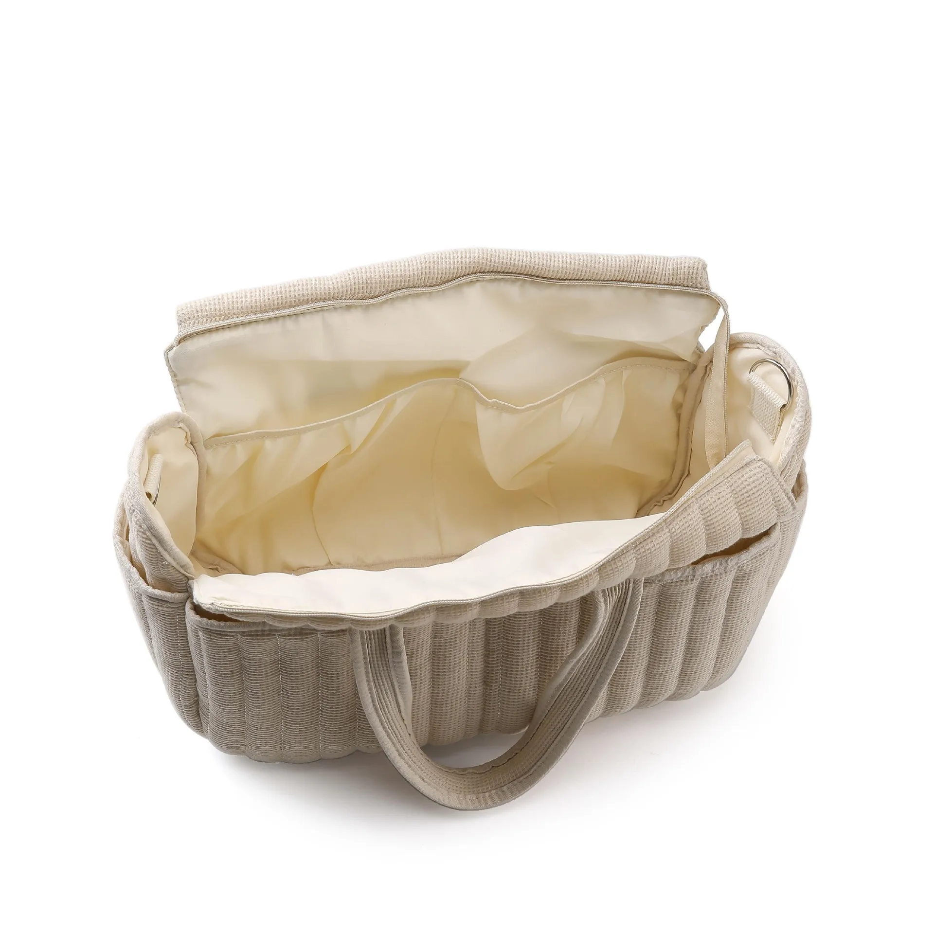 Bolsa de pañales sólida, mochila de pañales multifuncional impermeable a la moda, bolsa de cambio de enfermería para bebé, bolsa grande y elegante