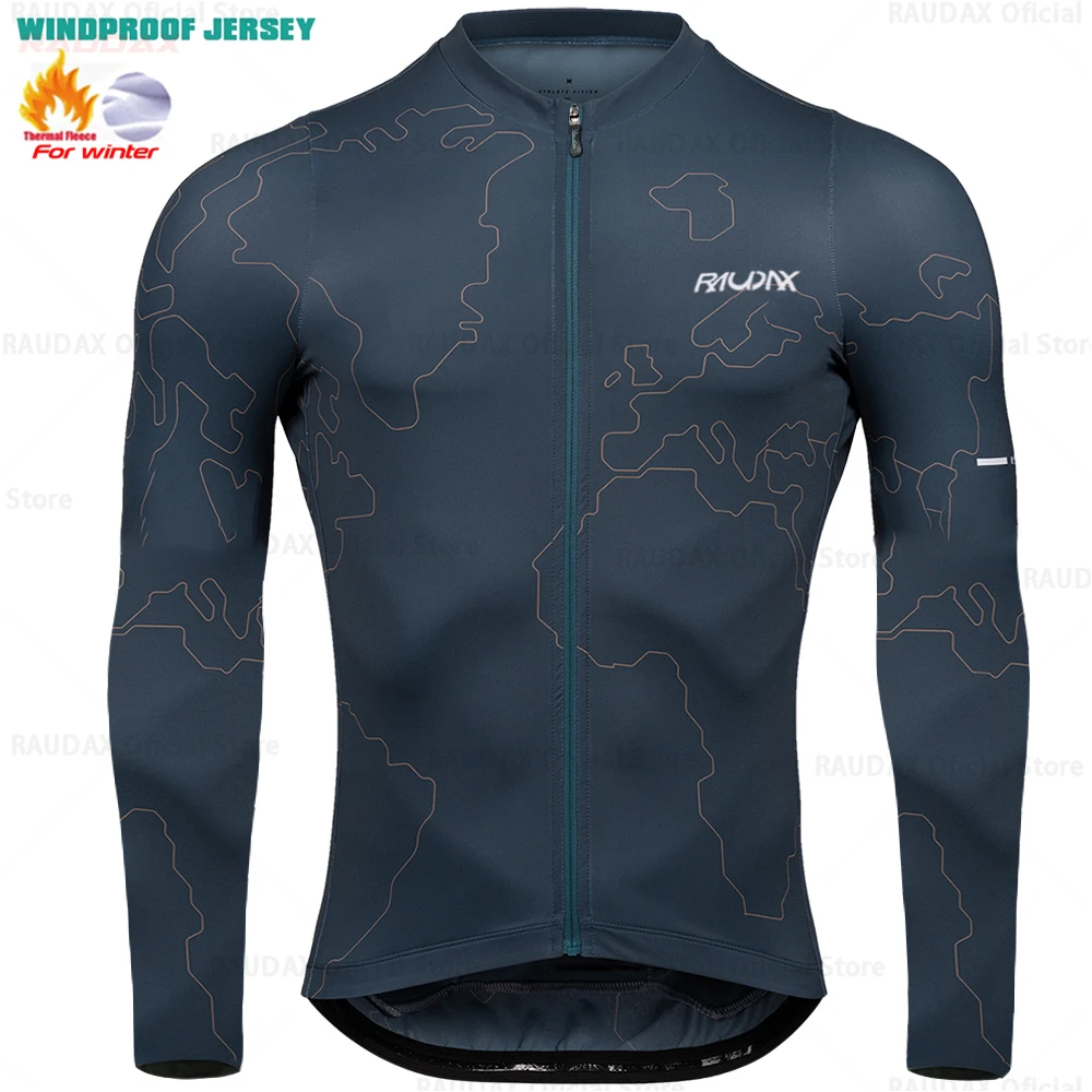 2025 Raudax invierno ciclismo conjuntos de ropa térmica de lana Top ciclismo Jersey deporte bicicleta MTB ropa de montar chaquetas cálidas para hombre