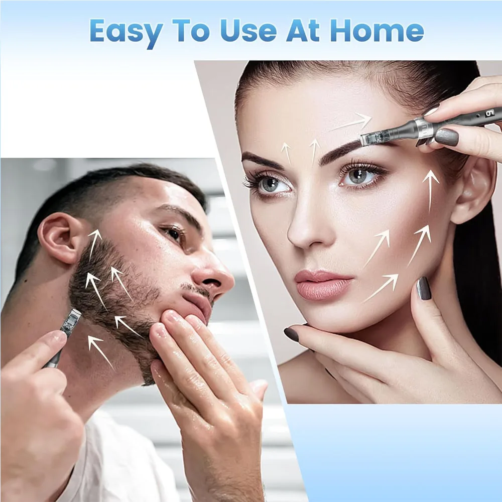 Dr. Pen M8 Derma Pen con 22 cartuchos, Dermapen profesional M8 para microagujas, eliminación de cicatrices de acné y tatuajes, agujas de 0.25 mm de longitud.