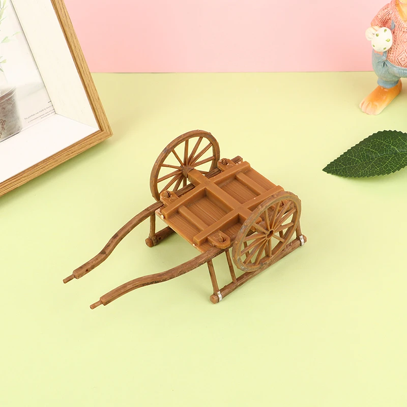 1 Uds. Casa de muñecas en miniatura, carrito ensamblado de simulación, modelo, muebles, accesorios para casa de muñecas, decoración de jardín, juguetes para niños DIY