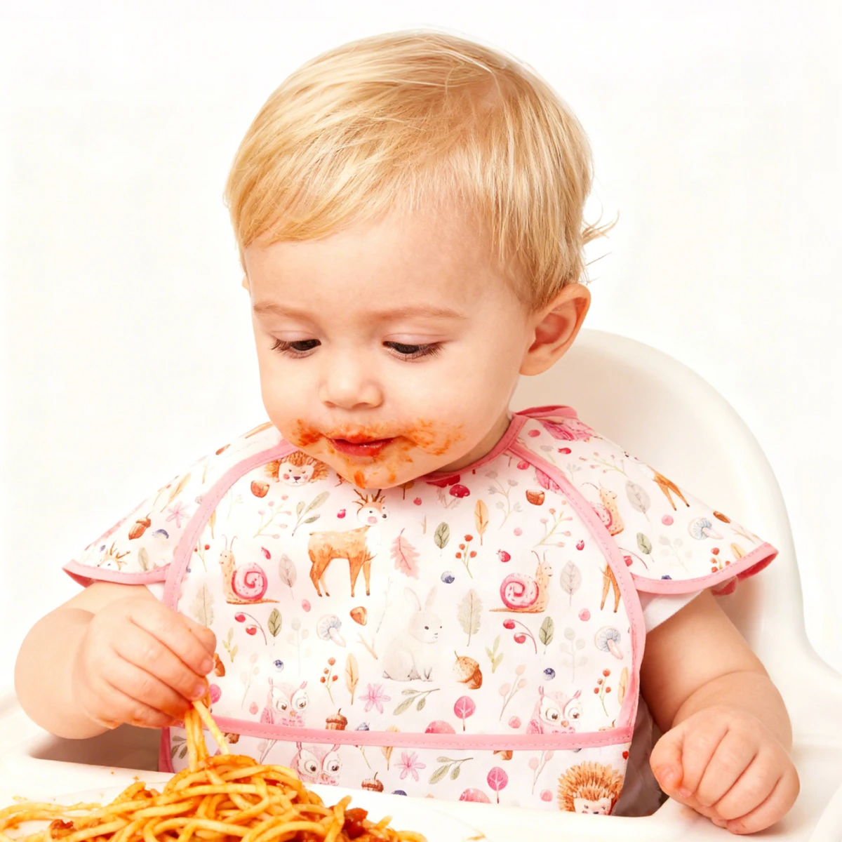 Elinfant nuevo patrón de moda impermeable bolsillo almuerzo Baberos de alimentación Baberos de bebé reutilizables lindo niños delantal de bebé niños paños para eructar