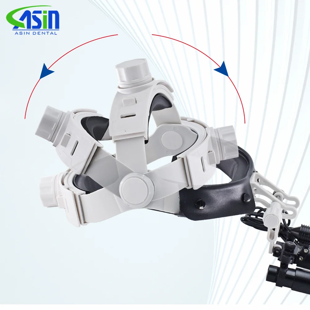 DEASIN-lupa Dental 5X/6X, lupas Kepler Binocular, diadema ajustable con faro LED, herramienta de faro quirúrgico para dentista, 5W