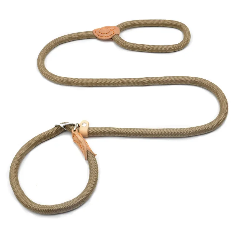 Correa para caminar para perros, cuerda antideslizante, correa de plomo, cuerda trenzada resistente, Collar de bucle ajustable, correas de entrenamiento para perros grandes