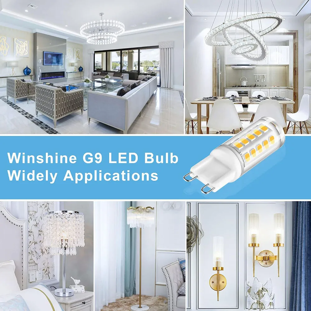 Paquete de 10 Lámparas LED G9, 220V CA, 7W, Cerámica, SMD2835, Luz Blanca Cálida/Fría, Reemplazo de Halógeno, Venta al Por Mayor
