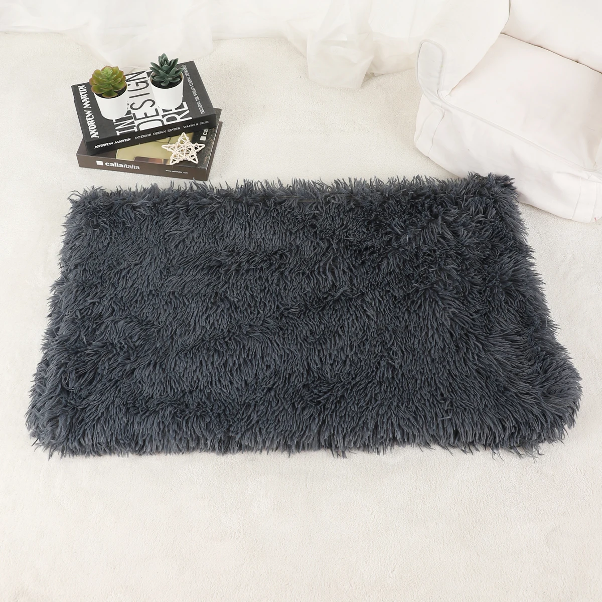 Manta para perro y mascota, cama cálida para perros, suministros medianos, accesorios para perrera, gatos pequeños, cesta grande, alfombrilla lavable de felpa para cachorros