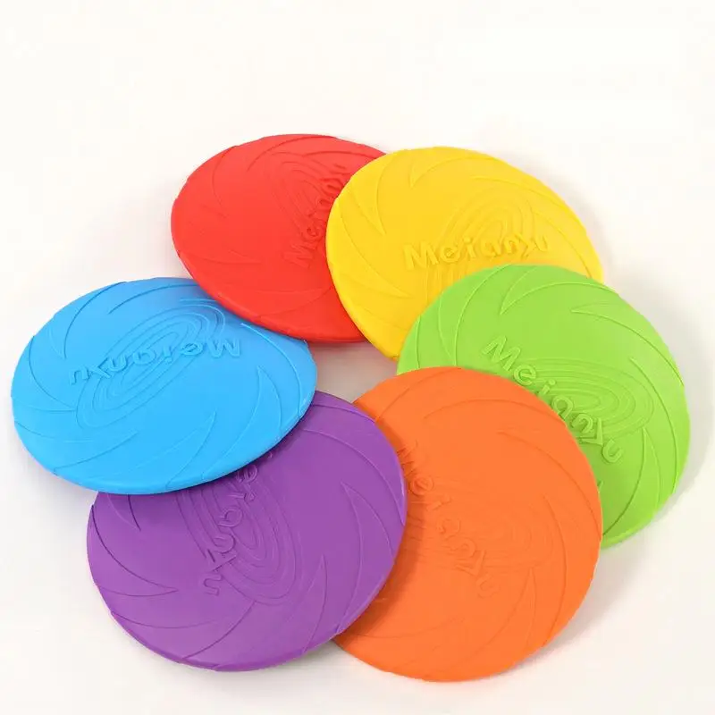 OUZEY-discos voladores resistentes a las mordeduras para perros, juguetes de entrenamiento multifunción para cachorros, juego interactivo al aire libre, productos para mascotas