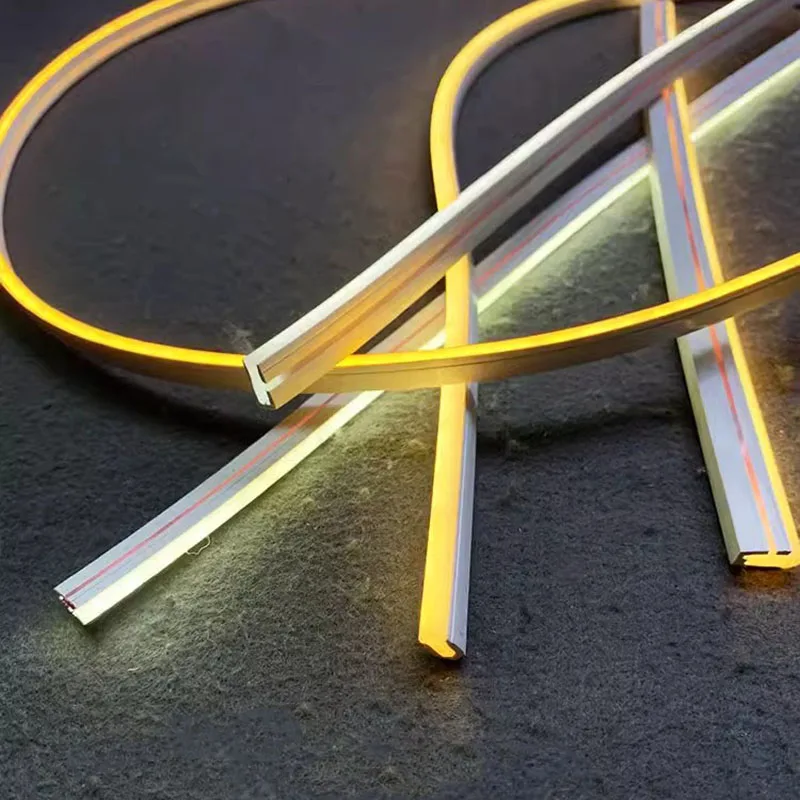 Mini tira de silicona Led estrecha, cinta de neón Flexible impermeable, decoración de gabinete, cinta de luz, difusor de canal de Gel de sílice de 4/6/8Mm