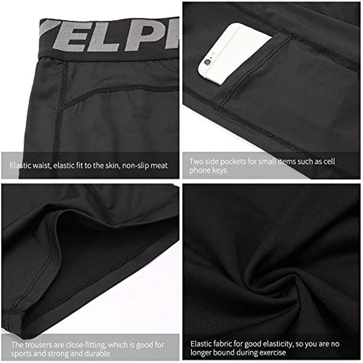 Pantalones cortos de compresión para hombre, pantalones deportivos de secado rápido para Fitness, entrenamiento para correr, pantalones cortos de baloncesto para maratón, pantalones cortos elásticos para entrenamiento de gimnasia