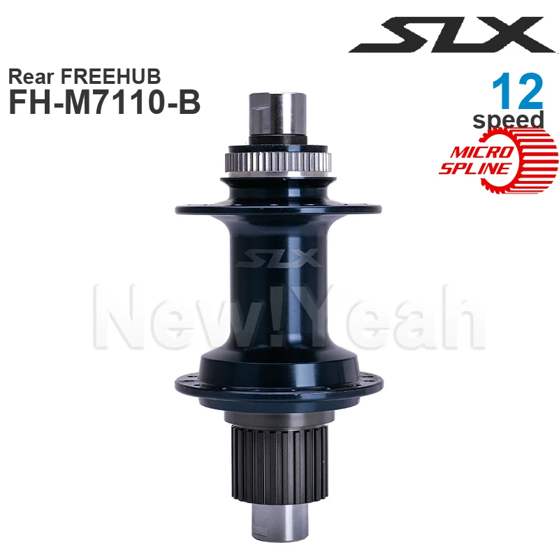 SHIMANO-Grupo de buje delantero SLX M7100 M7110, 110, 100x15mm, FREEHUB trasero 148, 142x12mm, eje de E-THRU, 12 velocidades