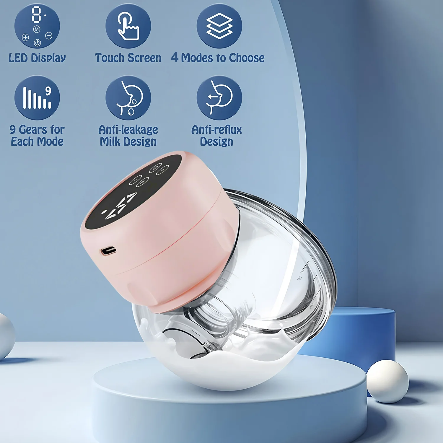 Extractor de leche portátil USB, ordeñador y ordeño de leche materna, suministros para madre y bebé, extractor de leche eléctrico automático