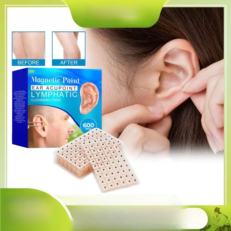Parches linfáticos de acupuntura para oreja, punto magnético, alivia la hinchazón linfática, terapia de acupuntura para perder peso, belleza, cuidado corporal