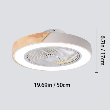 Ventiladores de techo inteligentes con luz para sala de estar, comedor, aspas reversibles, 6 velocidades, 52CM, iluminación de ventiladores de 110V/220V