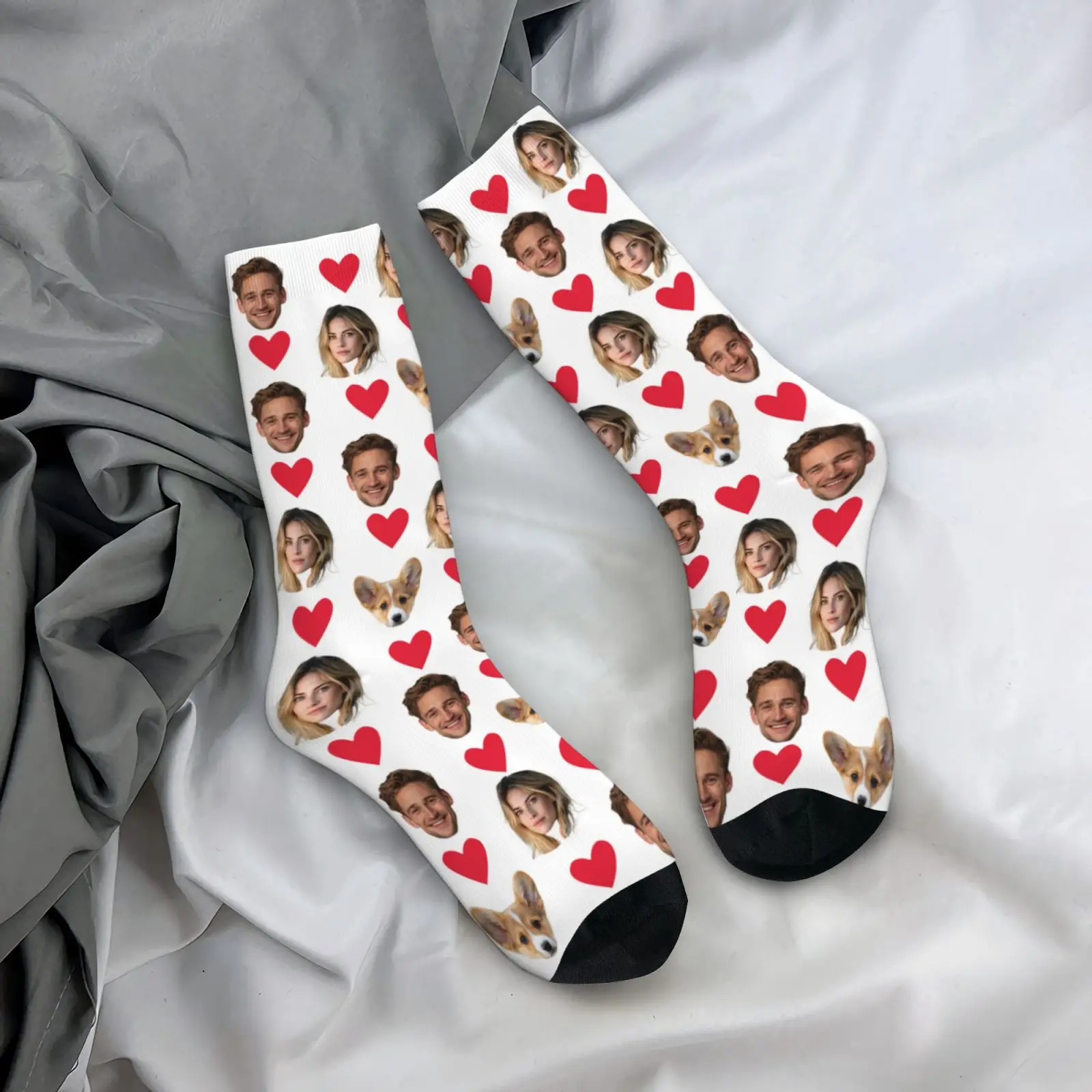 Calcetines Personalizados con Foto, Calcetines Divertidos con Diseño Personalizado, Regalo Único para Hombres, Mujeres, Parejas y Amigos