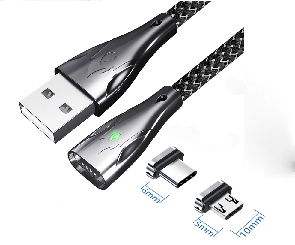 Punta magnética para Fonken, Cable magnético tipo C, Micro USB, pieza de repuesto, adaptador de enchufe antipolvo para teléfono móvil, 10 Uds.