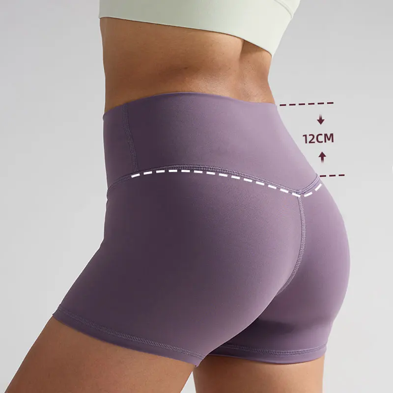 Color sólido mujeres Fitness deporte Yoga corto correr ciclismo mujeres Leggings secado rápido transpirable pantalones cortos de Yoga de cintura alta