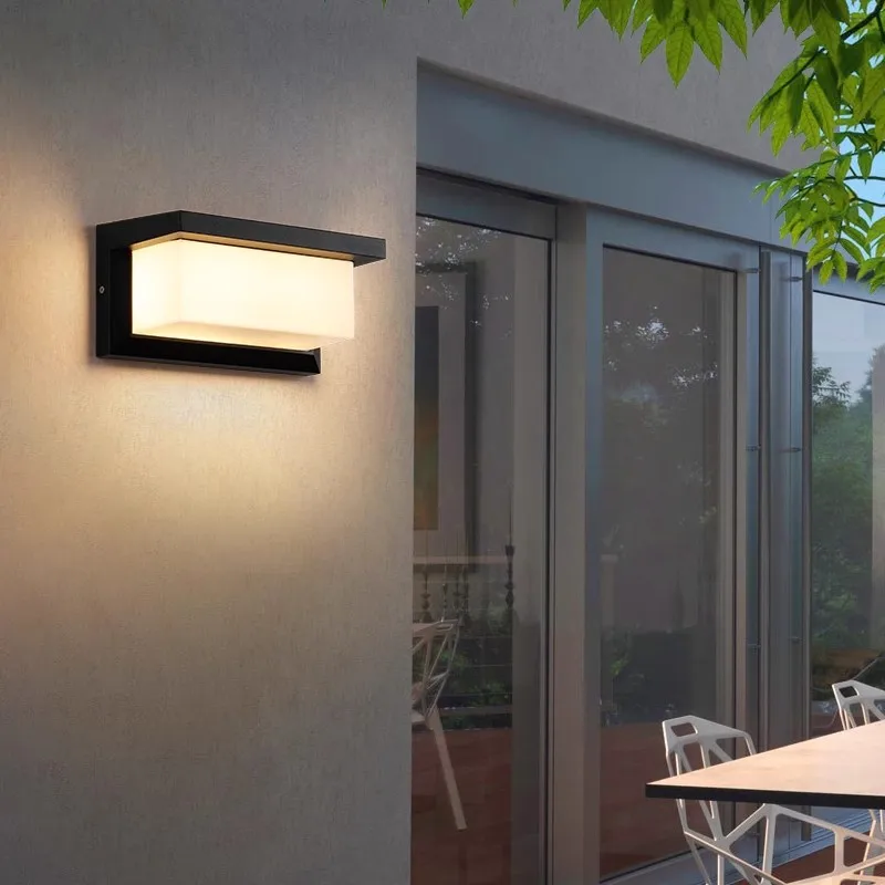 Luz Led de pared para exteriores, impermeable, IP65, Sensor de movimiento, iluminación Led para exteriores, luces para porche, balcón, jardín, lámpara de pared para exteriores