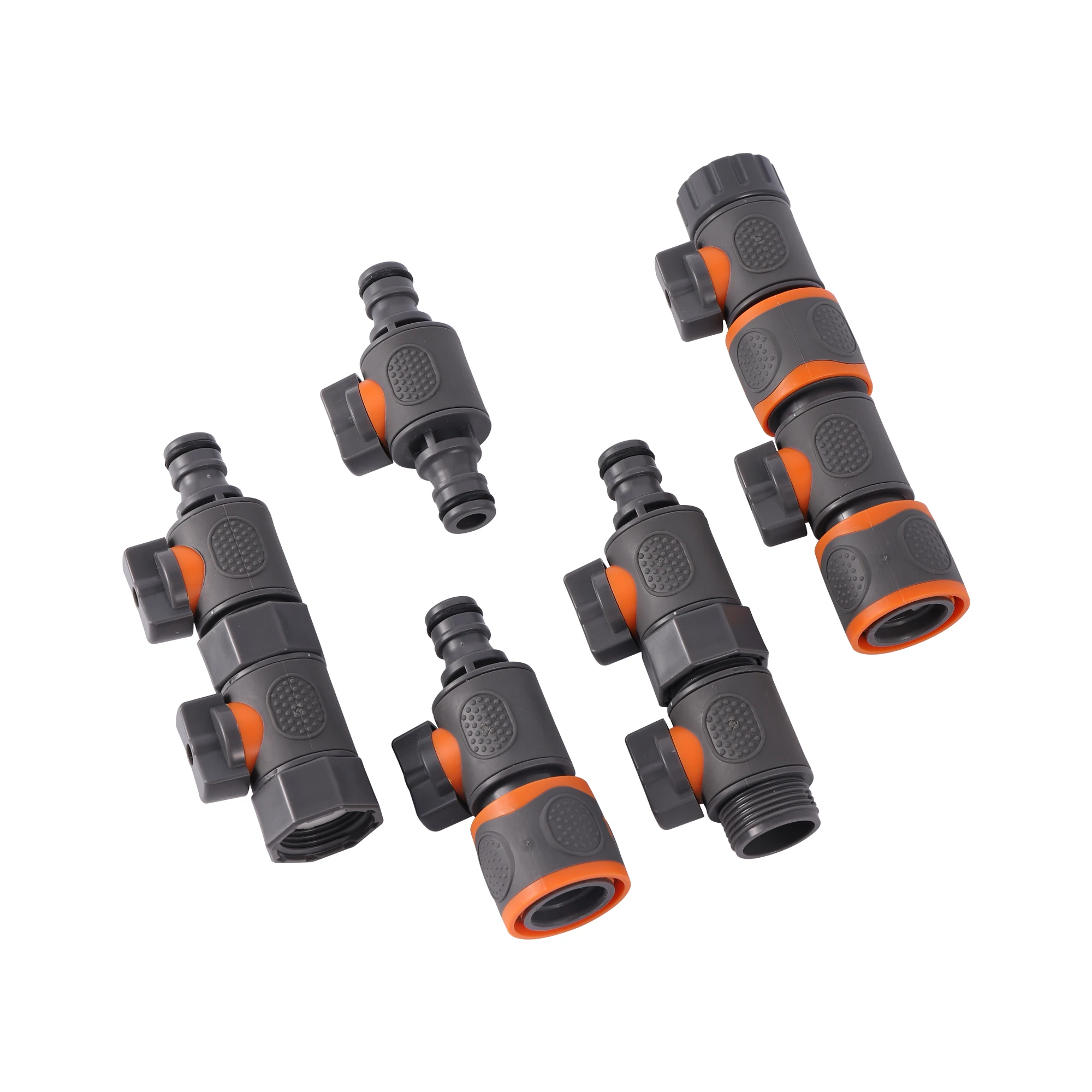 Válvula de encendido/apagado para manguera de jardín, conector rápido, adaptador de grifo macho y hembra, Kit de junta Y para aspersor de manguera de jardín, 1/2 ", 3/4", 1 ud.