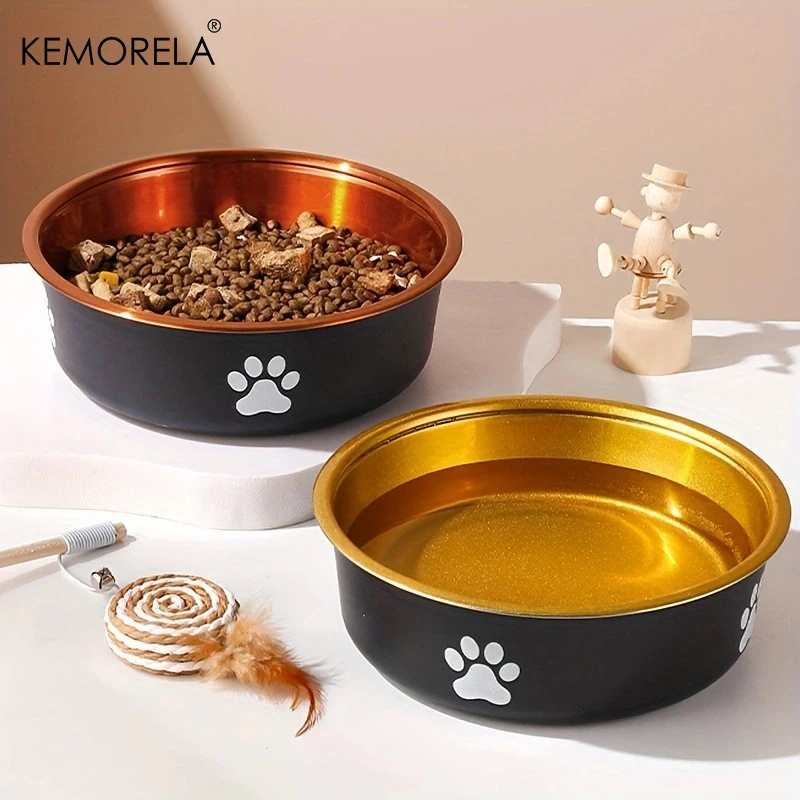 Cuencos antideslizantes para perros, cuencos de alimentación para perros pequeños, medianos y grandes y fuentes de agua, comederos para mascotas de acero inoxidable, accesorios para perros