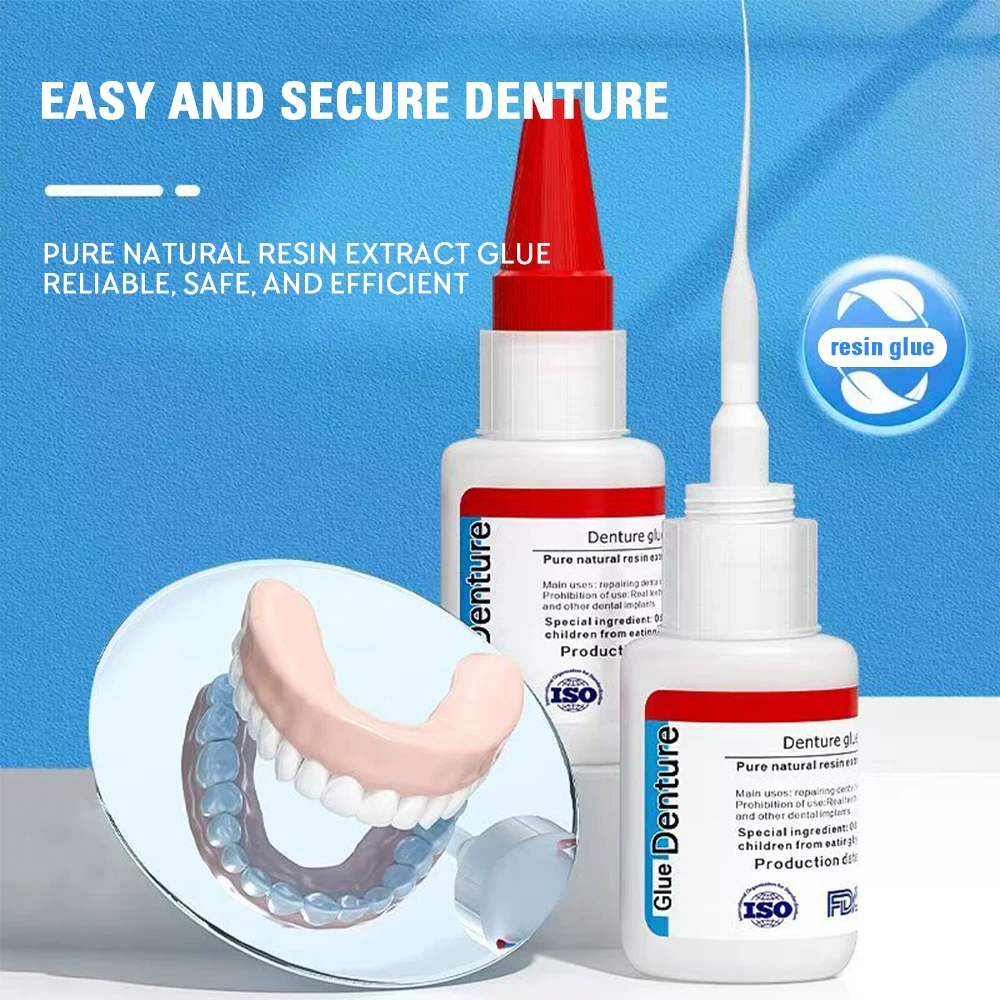 Pegamento de Reparación para Dentaduras Postizas y Retenedores de 20 ml, Adhesivo Dental de Secado Rápido para Retenedores Hawley y Aparatos Ortodóncicos Invisibles, Accesorio de Reparación Temporal