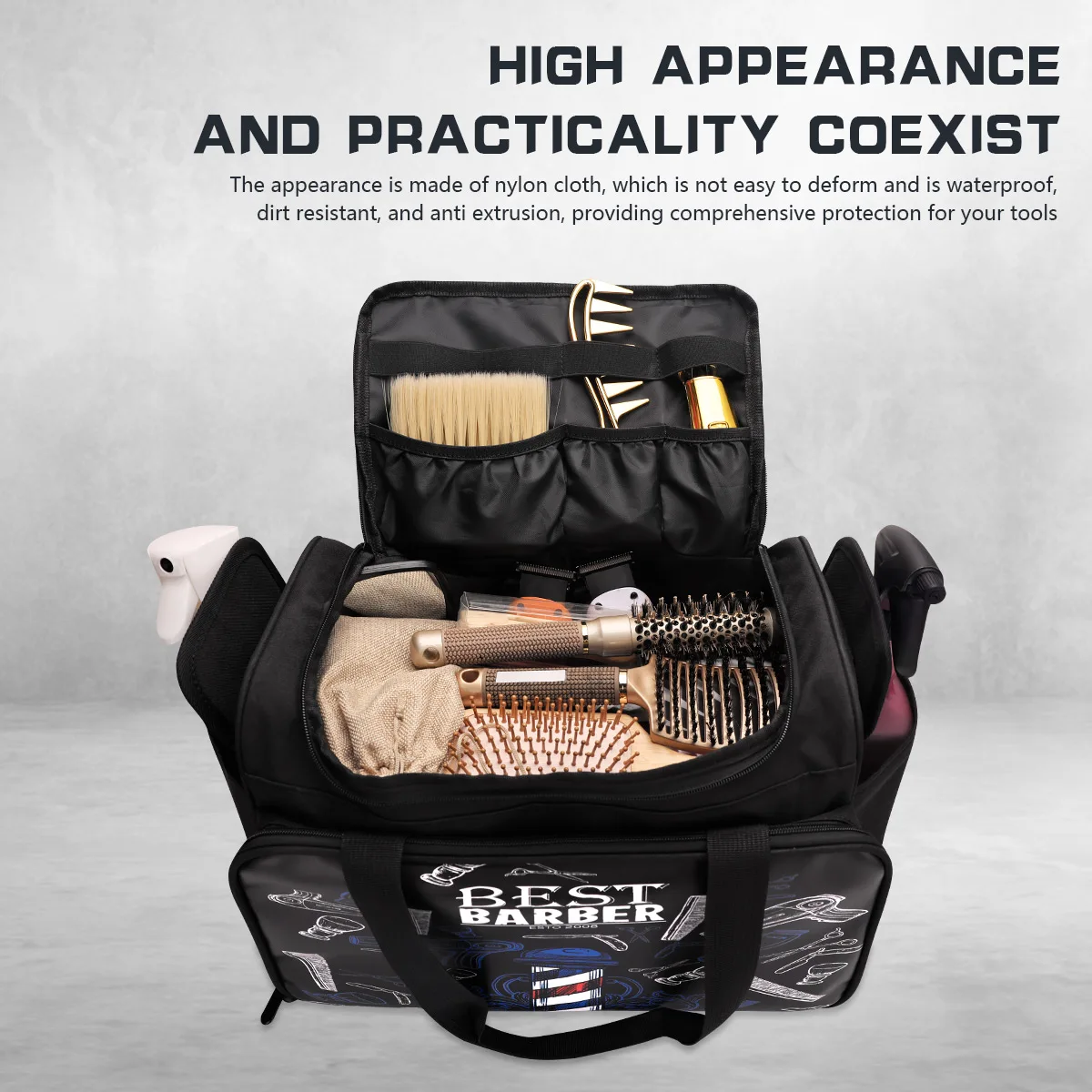 Bolsa de peluquero impermeable, artículos de tocador cosméticos, bolsa multicapa organizada, Ideal para viajes, uso diario, gran capacidad