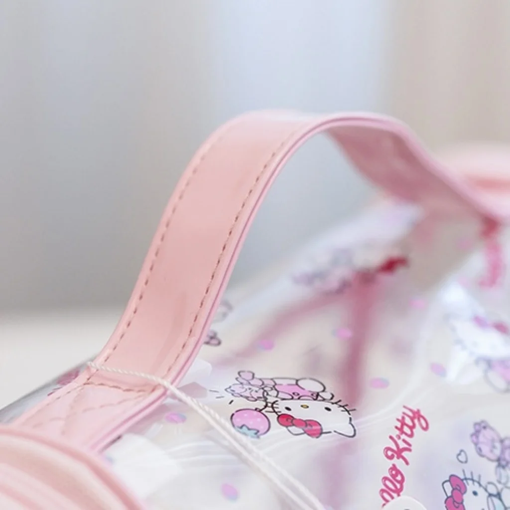 Bolsa de Maquillaje Visual de la Marca Sanrio, Diseño Kawaii, Bolsa de Almacenamiento para Artículos de Belleza