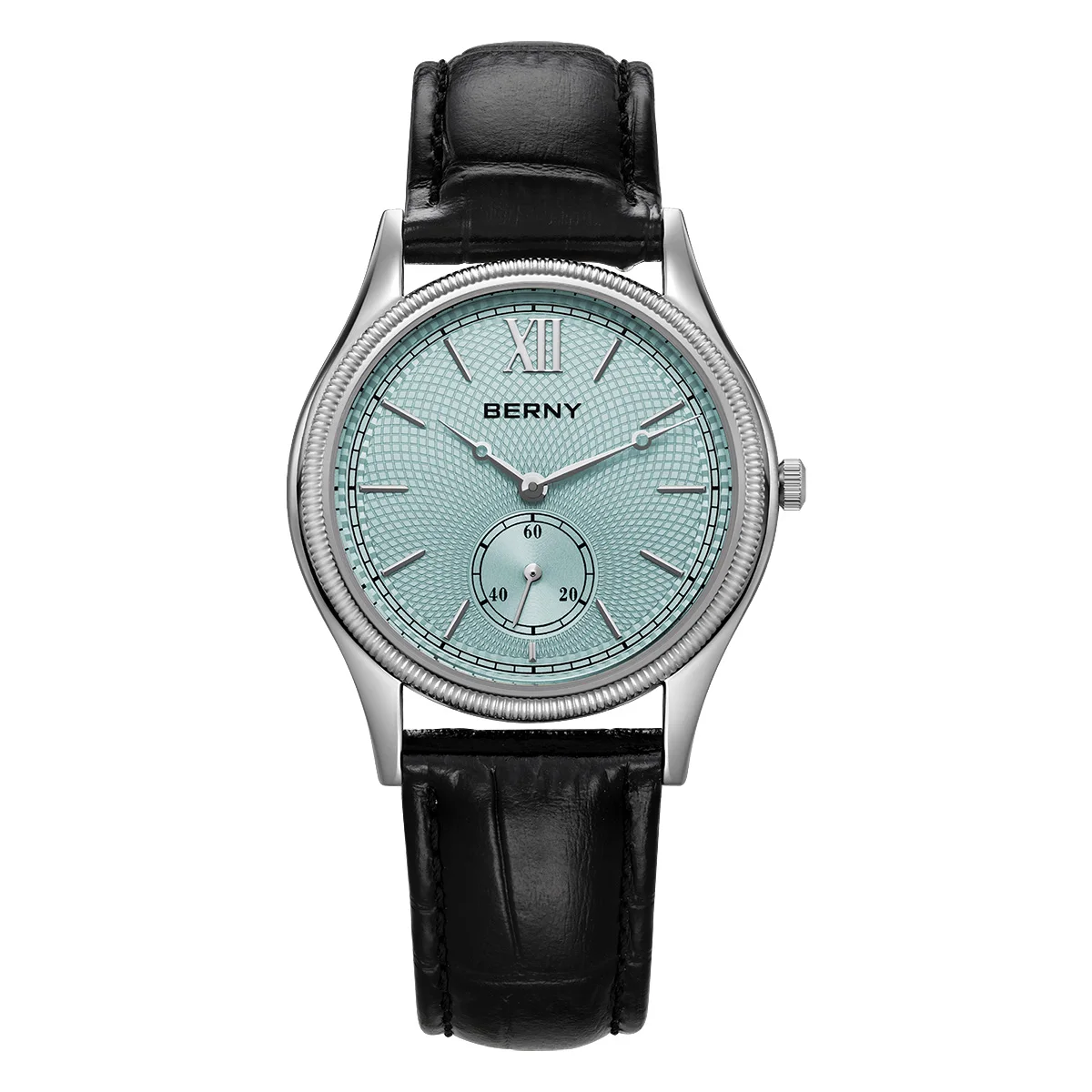 Relojes BERNY para hombre, reloj de pulsera de cuarzo elegante y clásico de lujo, reloj de pulsera con correa de cuero elegante y a la moda