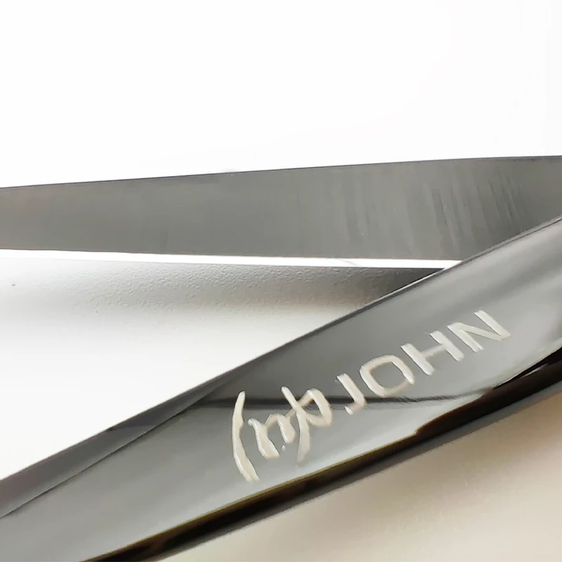 Tijeras JOHN para cortar el cabello, tijeras japonesas 440c con revestimiento de titanio, tijeras de 6 pulgadas, tijeras negras, tijeras profesionales para peluquero