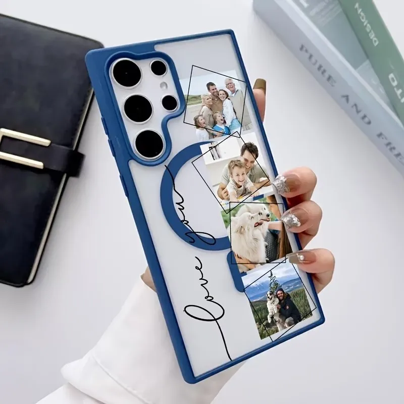 Para Samsung Galaxy S25 S26 S23 S22 Ultra Plus S26Ultra S24+ Funda Rígida Magnética Personalizada DIY para Teléfono