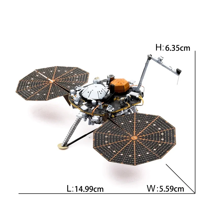 Rompecabezas de Metal 3D para exploración espacial, lanzadera Hubble, telescopio espacial, modelo de Marte Rover, juguete para niños, rompecabezas creativo, juguetes de regalo