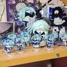 10 piezas/set Figura de acrílico de Fatui Il Dottore Zandik (El Doctor) para cosplay, soporte de exhibición, decoración de escritorio, adorno, accesorio