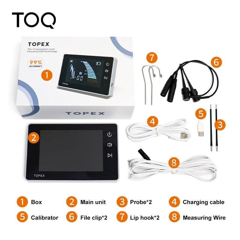 Localizador de Ápice Dental Recargable TOPEX Mini para Endodoncia, Equipo de Medición Precisa, Máquina Portátil