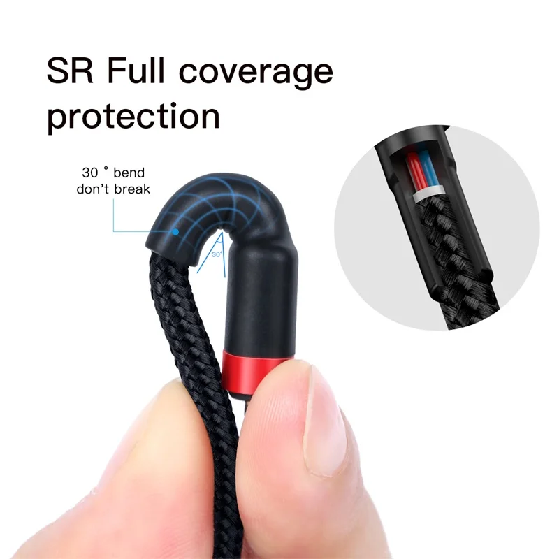 Cable Baseus USB C a USB tipo C para MacBook Pro Quick Charge 3,0 60W PD carga rápida para Samsung Xiaomi mi Cable de carga