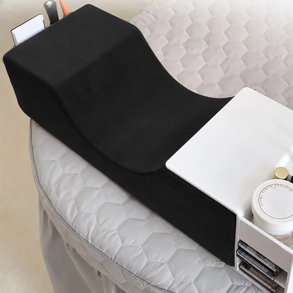 Almohada en forma de U para extensión de pestañas, almohada curva de espuma viscoelástica, reposacabezas ergonómico con soporte para el cuello, herramientas para salón de belleza