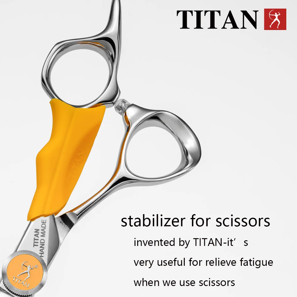 Tijeras Profesionales de Peluquería TITAN, Tijeras de Barbero para Cortar y Entresacar Cabello, Juego de 5.5/6.0/6.5/7.0 Pulgadas, Acero Japonés 440C
