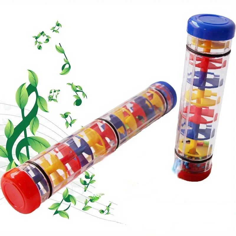 Juguete Musical Rainmaker, palo de lluvia, campana, juguete para sacudir la mano, juguete sensorial Montessori, instrumento educativo para bebé, 1 ud.