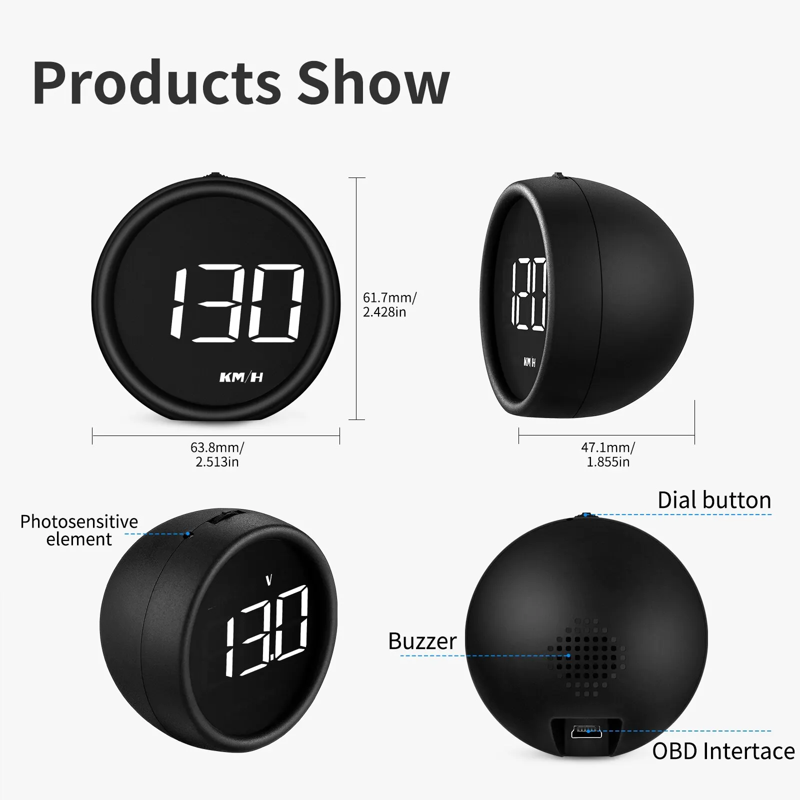 AD B1 Head Up Display OBD2 HUD velocímetro proyector de coche alarma EOBD consumo de combustible automático voltímetro medidor de temperatura del agua