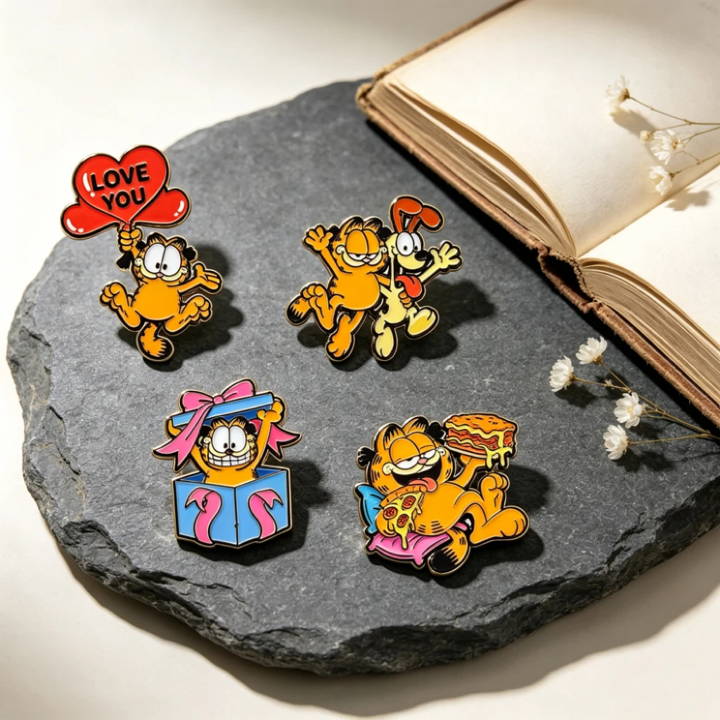 4 Piezas de Broches de la Serie de Gatitos Lindos, Envío Aleatorio, Novedad, Creativos, de Personalidad, de Animación, de Dibujos Animados, Set de Insignias de Gatos