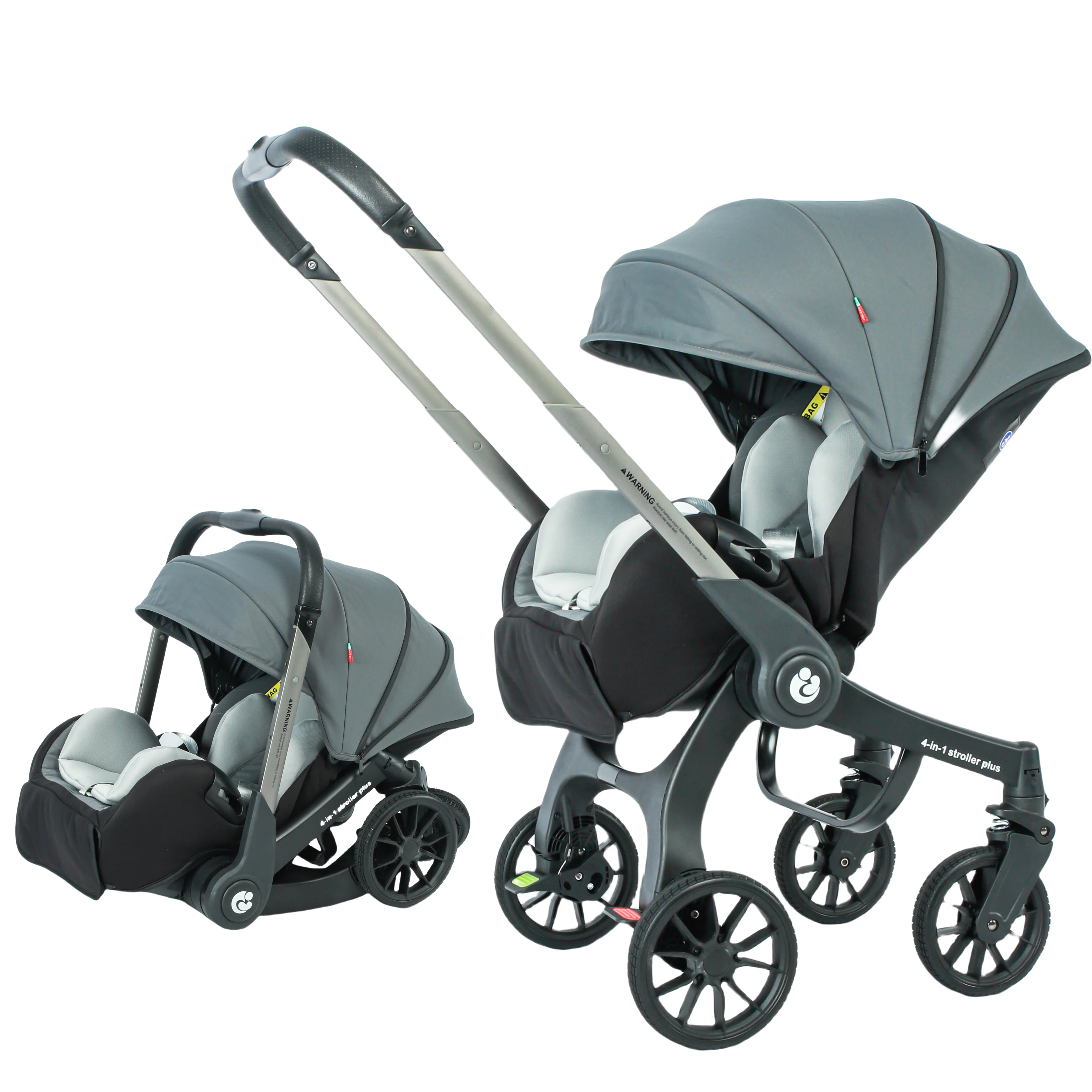 EN STOCK EN LA UE: Cochecito de Bebé 4 en 1 Multifuncional, Carrito de Bebé Recién Nacido Plegable Tipo Cesta, Asiento Ligero para Viaje, Cochecito con Asiento para Coche