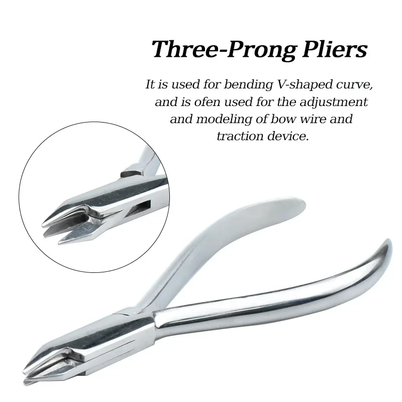 Alicates de ortodoncia Dental JUMTOP, alicates de tres puntas y tres mandíbulas para dar forma y doblar alambre de acero, herramienta de operación de odontología