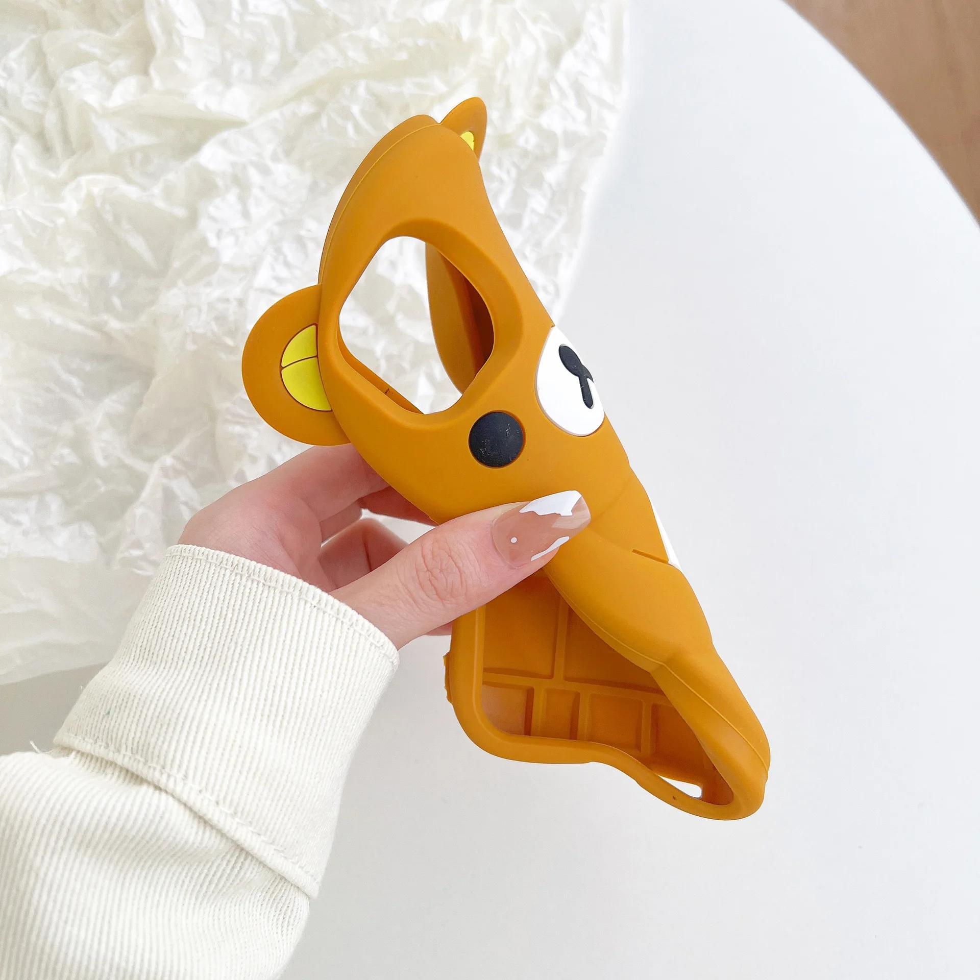 Para iPhone 17 16 15 14 13 12 11 Pro Plus mini 6 7 8 SE Funda de Silicona Suave con Diseño de Oso Rilakkuma