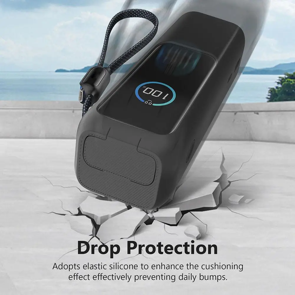 Funda de Silicona para Banco de Energía Anker Zolo 25000mAh 165W, Funda Protectora con Espacio para Tarjetas TF/SIM, Bolsa de Almacenamiento, Estuche Portátil de Viaje