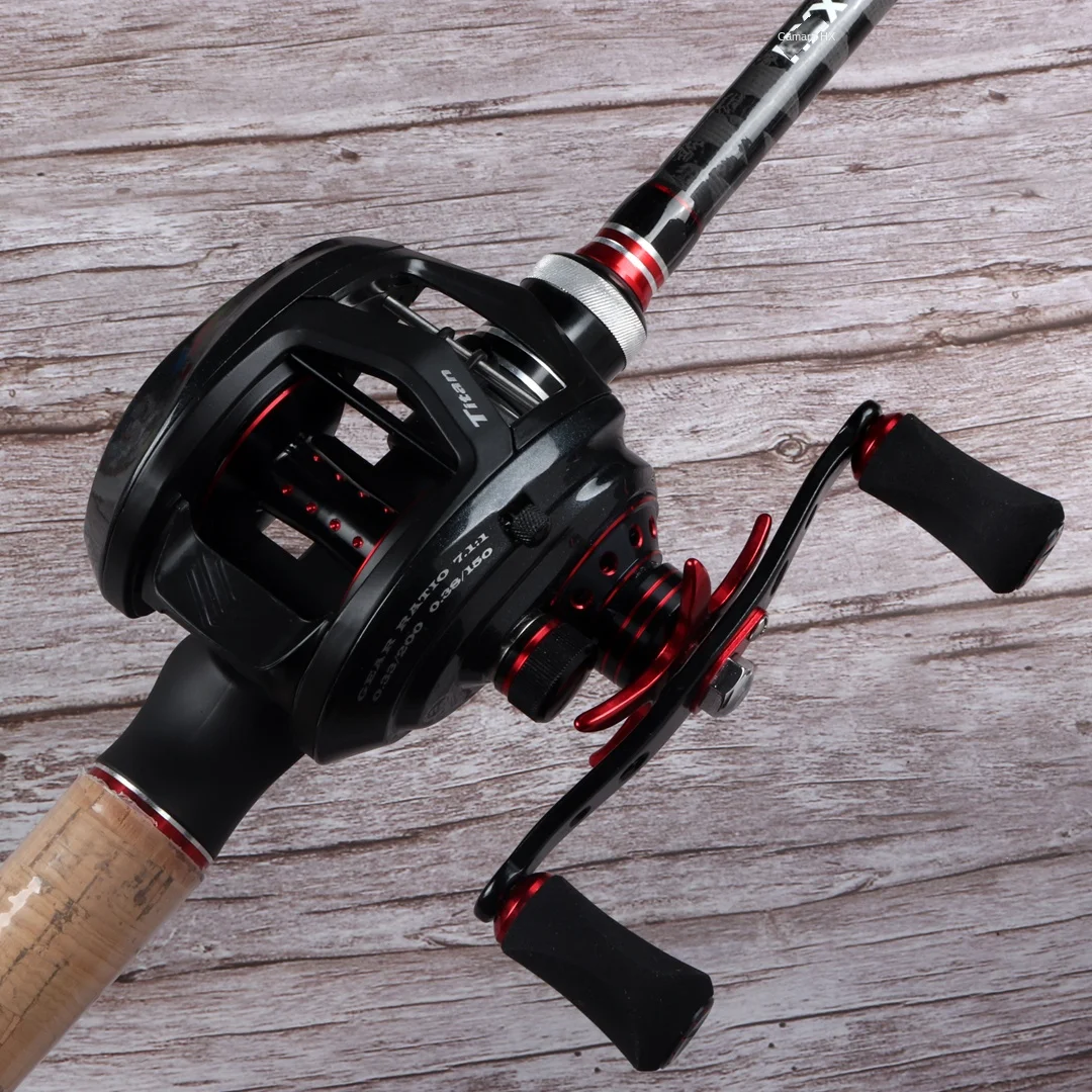 Carrete de pesca JOHNCOO MT200 carrete de fundición de cebo juego grande 13kg arrastre máximo carrete de pesca de jigging 11 + 1 BB 7,1: 1 carrete de Baitcasting