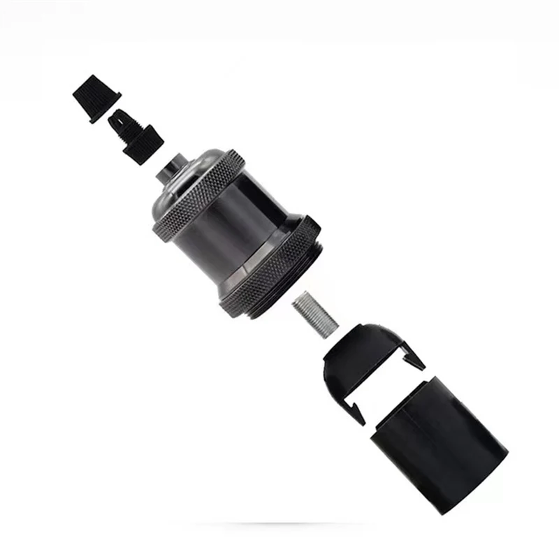 Base de lámpara de 6 piezas, portalámparas Retro E26, E27, Industrial, Edison, 220V, accesorio de portalámparas de cobre cromado