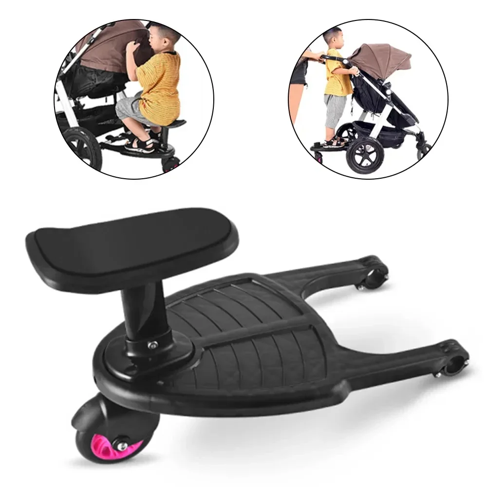 Adaptador de Pedal para cochecito de bebé gemelo, accesorios para cochecito, remolque auxiliar para niños gemelos, placa de pie con asiento