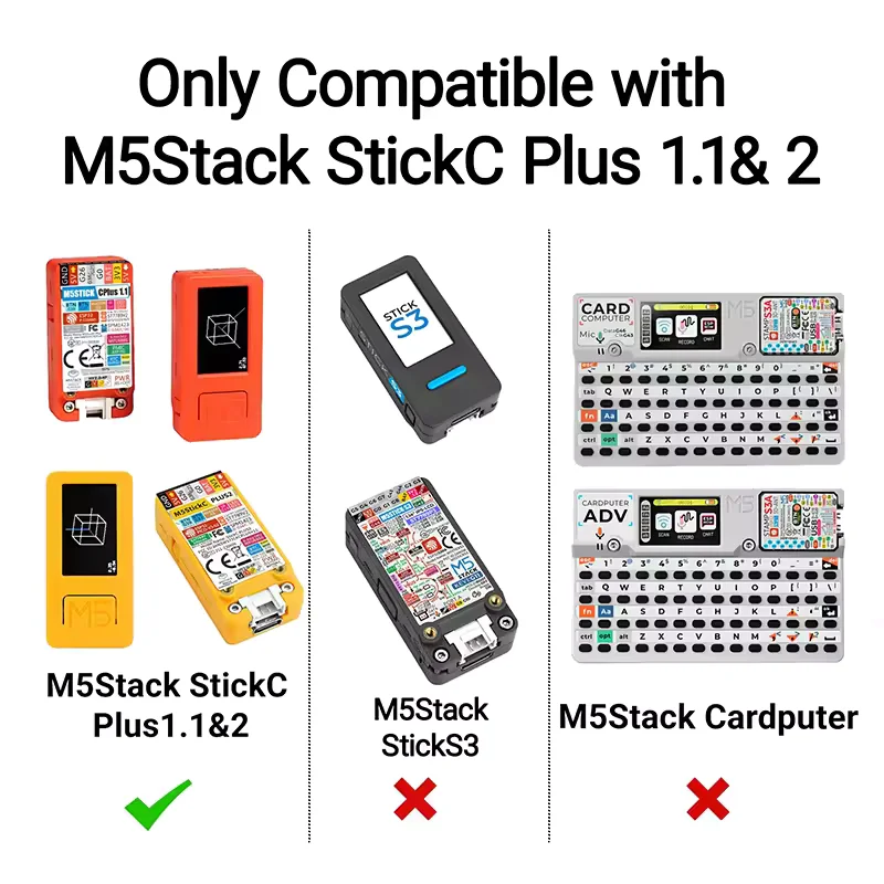 Módulo de Desarrollo IoT M5Stack M5StickC PLUS2 ESP32 Compatible con CC1101 NRF24 Inalámbrico