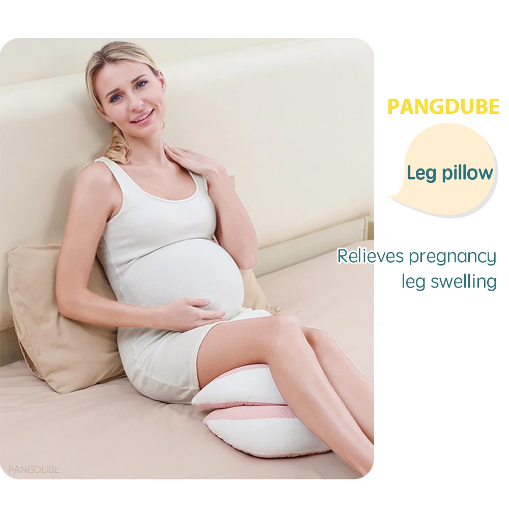 PANGDUBE-almohada para embarazo con 1 pieza, almohada auxiliar gratis, almohada de soporte de cintura de algodón para mujeres embarazadas, almohada para dormir