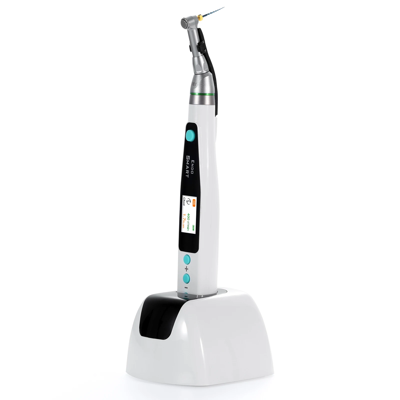 SANDENT Dental Endodoncia Inalámbrico LED Endo Motor 16:1 Contraángulo Pieza de Mano para Terapia de Canal radicular