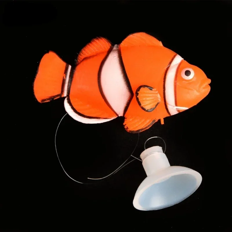 Peces de Gel de sílice vívidas, peces luminosos artificiales, pez payaso, adorno flotante para cachorros, decoraciones para acuario y pecera